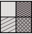 set of four seamless knitting patterns vector image