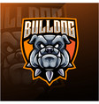 bulldog head esport mascot logo vector image