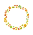 cute leaves arranged in ring shape isolated vector image