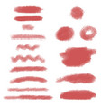pink hand drawn brush strokes marker text vector image
