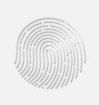 touch fingerprint radial id app with shadows vector image vector image