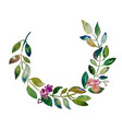 handmade circle wreath watercolor branch vector image