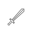 old sword concept icon in outline style vector image