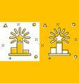 podium icon in comic style pedestal cartoon vector image