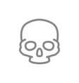 human skull line icon bone structure head vector image