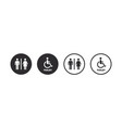 restroom icons girls and boys restrooms sign vector image