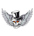 skull with wings vector image vector image