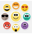 smiley faces expressing different feelings vector image