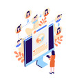 social media icon vector image vector image