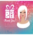 young woman with a gift vector image vector image