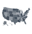 accurate correct usa map with separated states vector image
