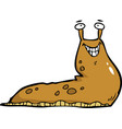 cartoon doodle slug vector image