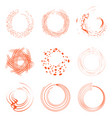 isolated abstract round shape orange color logo vector image vector image