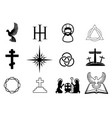christian icons vector image vector image