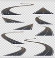 road set collection on a transparent background vector image vector image
