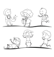 sketches of kids vector image