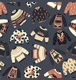 vintage christmas holiday sweaters pattern vector image vector image