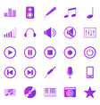 music gradient icons on white background vector image