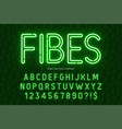 neon light 3d alphabet retro-futuristic original vector image