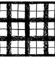 checkered hand drawn black seamless pattern vector image