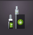 marijuana liquid for vaping vape cannabis oil vector image