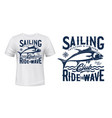 tuna fish t-shirt print mockup fishing sport vector image