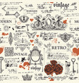 abstract seamless pattern with sketches and notes vector image vector image