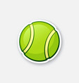 sticker green tennis ball vector image vector image