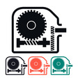 worm gear reducer icon vector image vector image