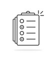 black thin line test or exam icon vector image