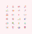 bubble icon set vector image vector image