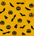 halloween orange festive seamless pattern endless vector image