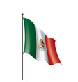 mexican flag on a white vector image