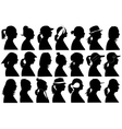 women profiles vector image vector image