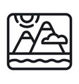 landscape nature logo vector image vector image