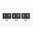 mechanical scoreboard hour and minutes vector image vector image