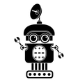 robot silhouette vector image