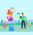social media network concept vector image vector image