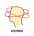 Dizziness logo or icon template Royalty Free Vector Image