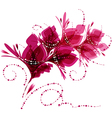floral background stylized flowers vector image vector image