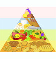healthy food pyramid vector image vector image