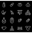 line art icon set vector image vector image