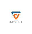 triangle shape abstract business company logo vector image