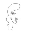 beautyfull girl face attractive young woman vector image vector image