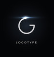 futurism style letter g minimalist type vector image vector image