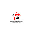 initial letter cc house real estate logo design vector image