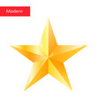 golden star high quality 3d symbol vector image