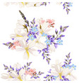 beautiful floral pattern with field flowers vector image vector image
