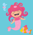 lovely sea characters vector image vector image