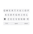 modern keyboard smartphone alphabet buttons vector image